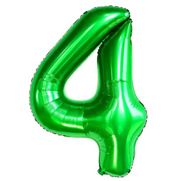 Green 32" Number 4 Foil Balloon