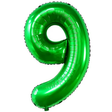 Green 32" Number 9 Foil Balloon