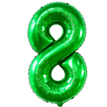 Green 32" Number 8 Foil Balloon