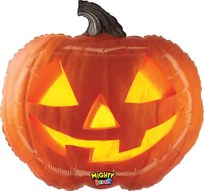 28" Halloween Mighty Bright Jack-o-Lantern Balloon