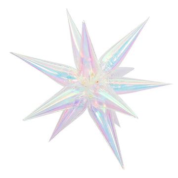 26" Foil Balloon Starburst - Iridescent