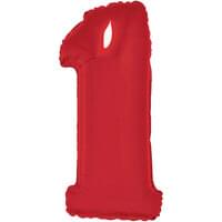 Red 32" Number 1 Foil Balloon