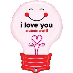 29" Valentine's - I love you A Watt Lightbulb Clear Shape