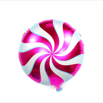Fuschia Peppermint Swirl Balloons