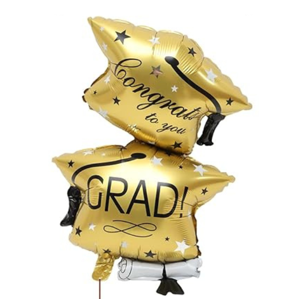 36" Gold Congrats To You Grad! Graduation Cap Foil