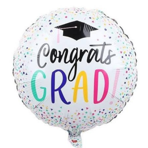 Congrats Grad Circle Foil Balloons