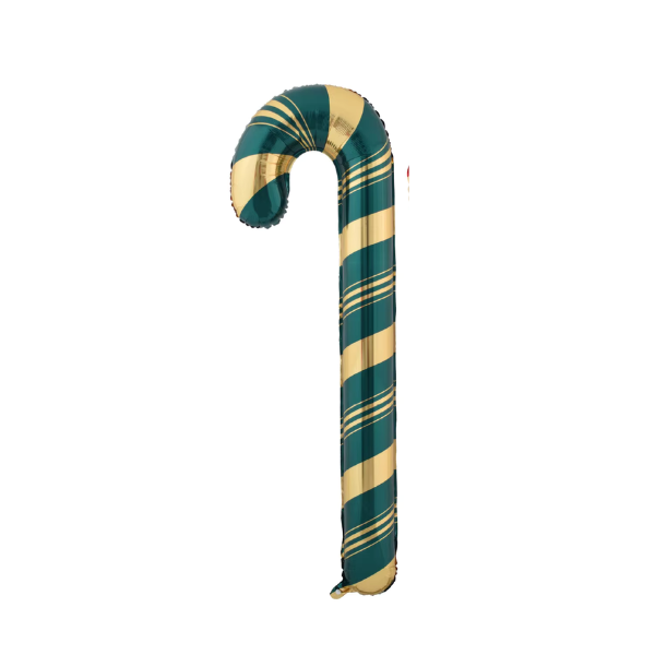 27" Candy Cane - Green & Gold