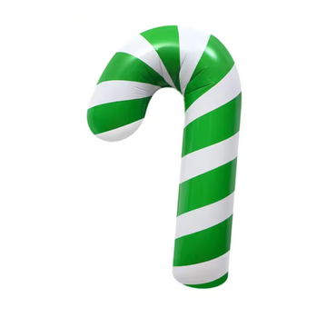 34" Candy Cane - Green & White