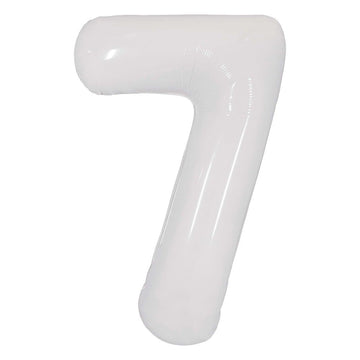 White 32" Number 7 Foil Balloon