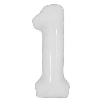 White 32" Number 1 Foil Balloon