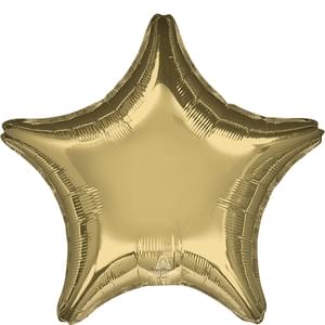 19" White Gold Star Shape