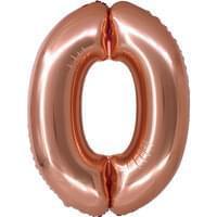 Rose Gold 34" Number 0 Foil Balloon