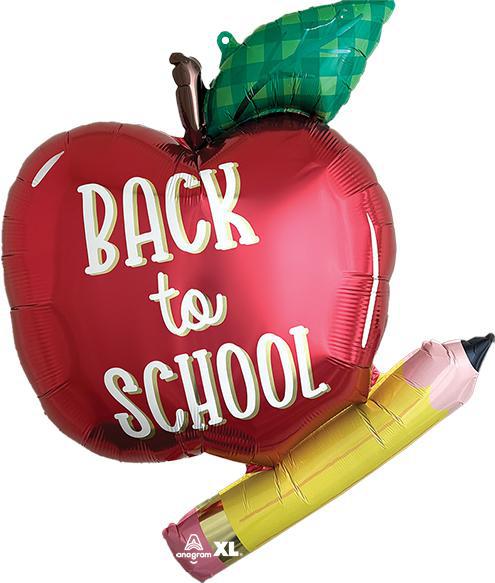 31" Back to School Apple & Pencil Foil