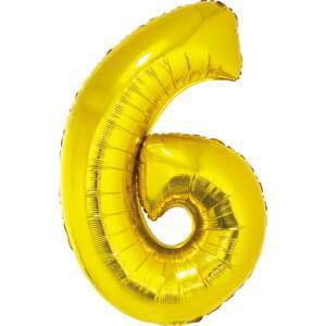 Gold 34" Number 6 Foil Balloon