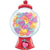 Valentine's - Candy Hearts Gumball Machine 42"