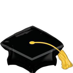 31" Graduation - Black Grad Cap Super Shape