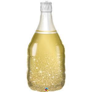 39" - Golden Bubbly Wine Bottle