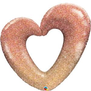 Valentine's - Rose Gold Ombre Heart 42"