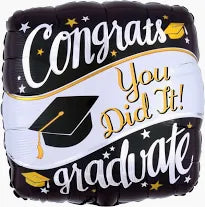 18" Congrats You did it Foil Balloon