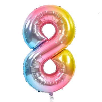 Pink - Gradient 32" Number 8 Foil Balloon