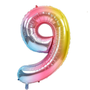 Pink - Gradient 32" Number 9 Foil Balloon