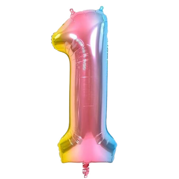 Pink - Gradient 32" Number 1 Foil Balloon