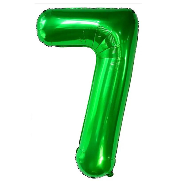 Green 32" Number 7 Foil Balloon