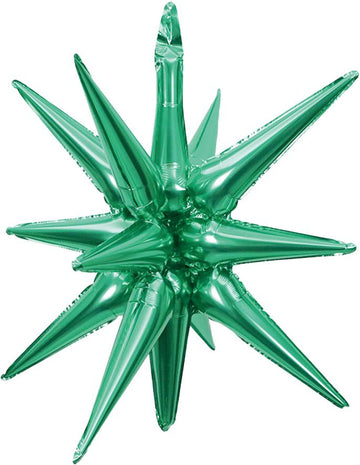 22" One Piece Foil Balloon Starburst - Green