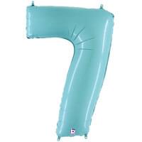 Pastel Blue 34" Number 7 Foil Balloon