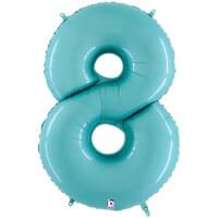 Pastel Blue 34" Number 8 Foil Balloon