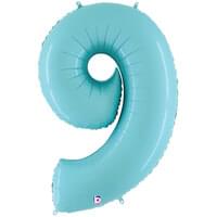 Pastel Blue 34" Number 9 Foil Balloon