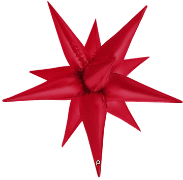 26" Foil Balloon Starburst - Red Satin
