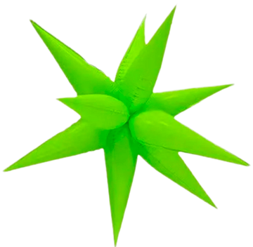 26" Foil Balloon Starburst - Neon green