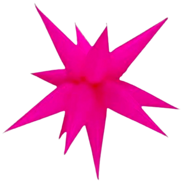 26" Foil Balloon Starburst - Neon Pink