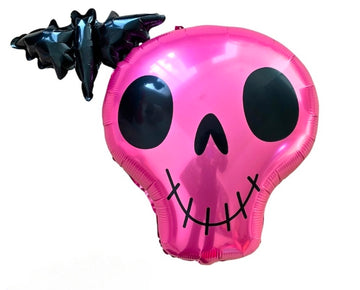 22" Hot Pink Skeleton Foil Balloon