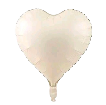 18" Cream Colored Heart Balloon