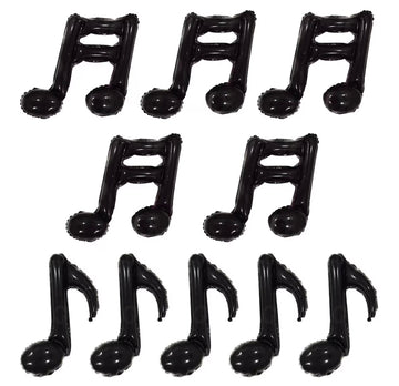 Black Music Note Foil Balloons