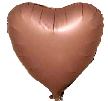 18" Coffee Brown Heart Shaped Balloon