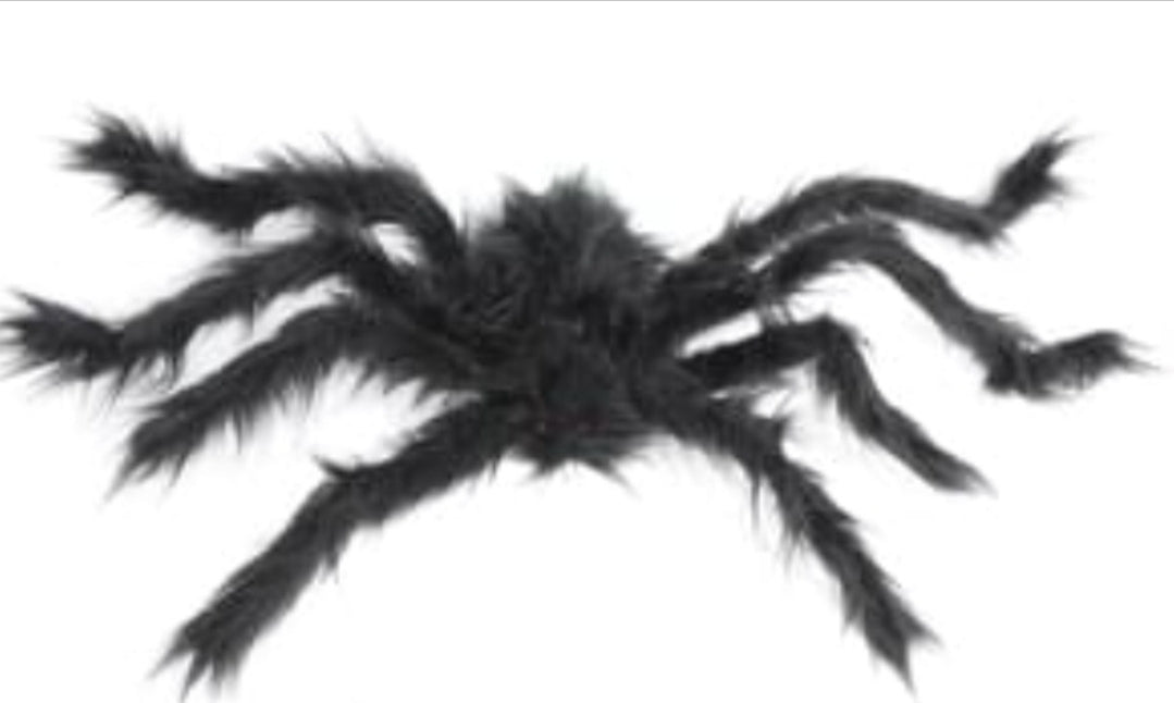 30" BLACK FURRY SPIDER