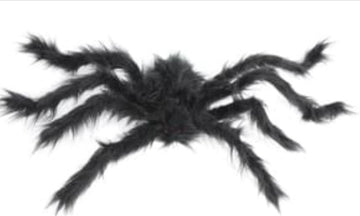 30" BLACK FURRY SPIDER