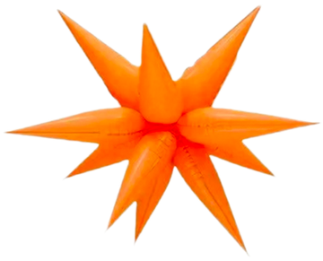 26" Foil Balloon Starburst - Neon Orange