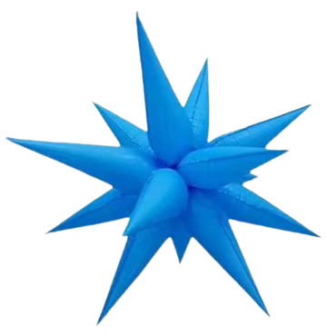 26" Foil Balloon Starburst - Neon Blue