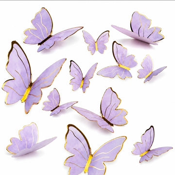 20 Pcs - 3D Lavender Butterfly