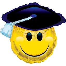 30" Smiley Grad Foil Balloon