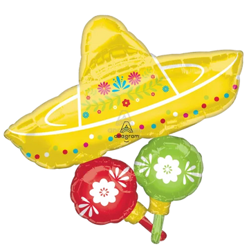 32" Sombrero - Fiesta theme Super Shape Viva La Party
