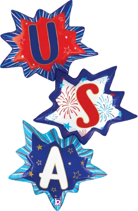 41" USA Burst Foil Balloon