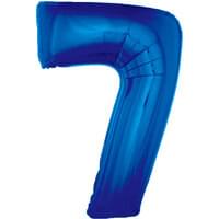 Blue 34" Number 7 Foil Balloon