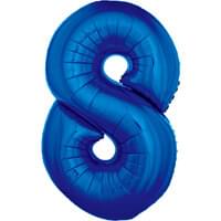 Blue 34" Number 8 Foil Balloon